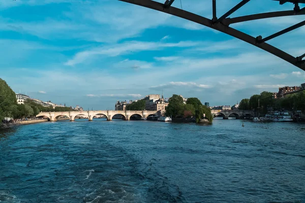 Історичний Міст Через Річку Сена Парижі Франція — стокове фото