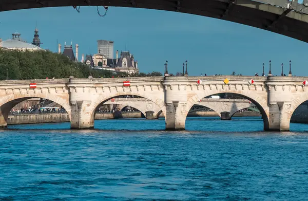 Puentes Sobre Río Sena París Francia — Foto de Stock