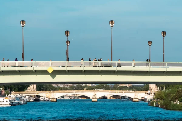 Paris Fransa Nisan 2022 Paris Bulunan Alma Köprüsü Seine Nehri — Stok fotoğraf