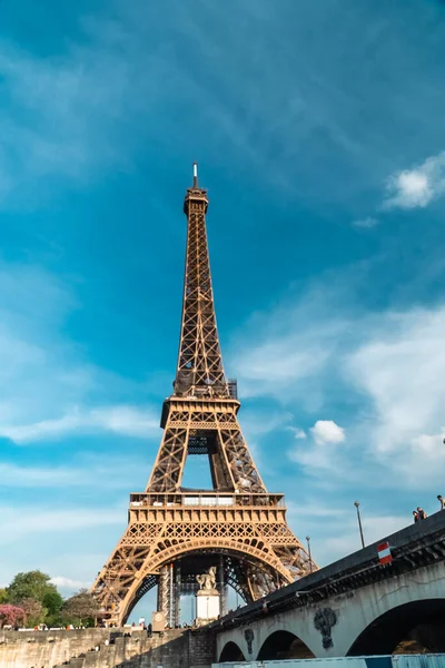Paris France April 2022 Landscape View Eiffel Tower Beautiful Blue — Stock Photo, Image