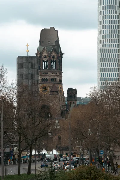 Βερολίνο Γερμανία Απριλίου 2022 Μνημειακή Εκκλησία Kaiser Wilhelm Kaiser Wilhelm — Φωτογραφία Αρχείου