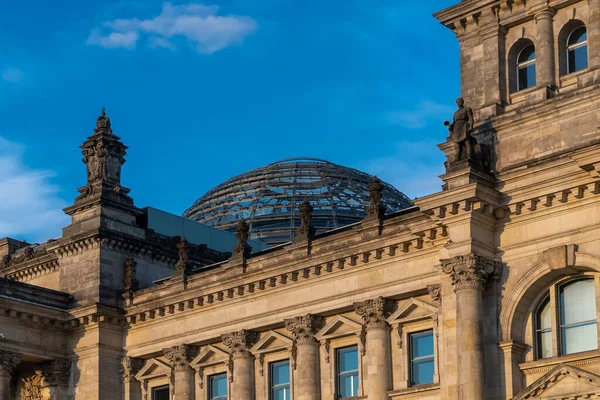Berlim Alemanha Abril 2022 Arquitetura Fachada Reichstag Parlamento Alemão — Fotografia de Stock