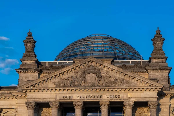Berlijn Duitsland April 2022 Architectuur Gevel Van Het Duitse Parlement — Stockfoto