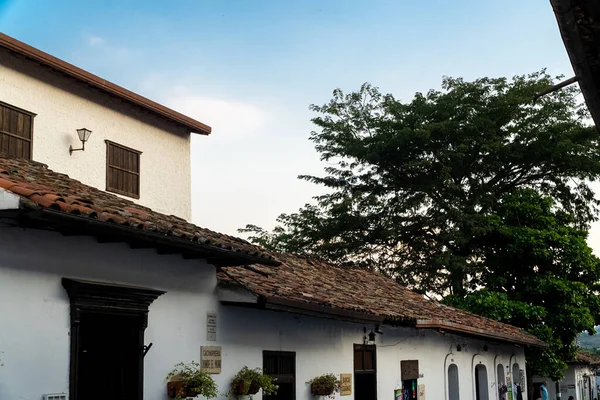 Giron Santander Kolombiya Şubat 2023 Giron Belediyesindeki Evlerin Koloni Mimarisi — Stok fotoğraf