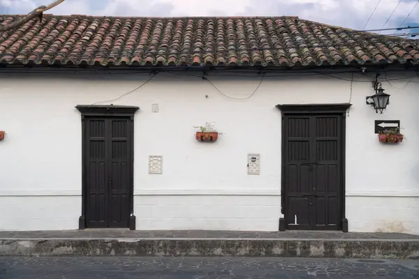 Giron Santander Kolumbia Lutego 2023 Architektura Kolonialna Domów Gminie Giron — Zdjęcie stockowe