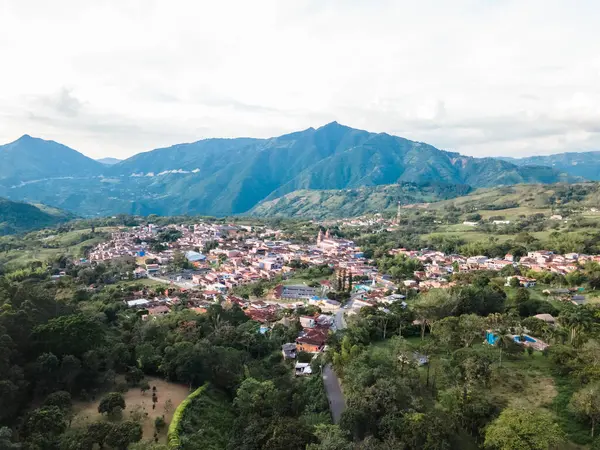 Paisaje Con Cielo Azul Montañas Venecia Antioquia Colombia —  Fotos de Stock