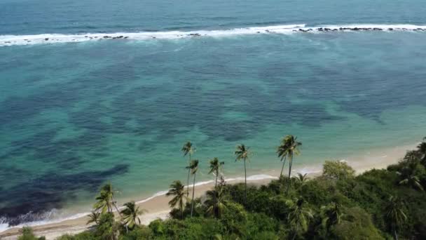 Panoramic Beach Landscape Tayrona Park Aerial View Santa Marta Colombia — Stock Video
