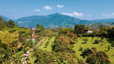 Antioquia, Kolombiya 'daki Venedik manzaralı panoramik manzara.