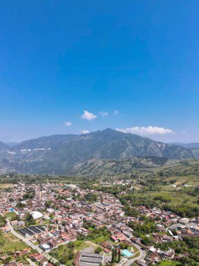 Antioquia, Kolombiya 'daki Venedik manzaralı panoramik manzara.