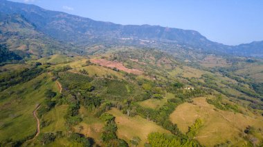 Antioquia, Kolombiya 'daki Venedik manzaralı panoramik manzara.
