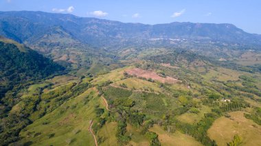 Antioquia, Kolombiya 'daki Venedik manzaralı panoramik manzara.