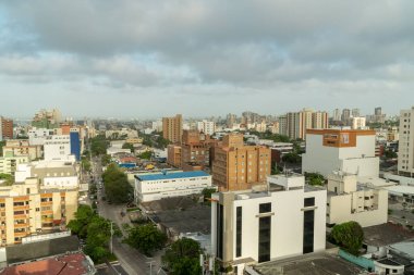 Barranquilla, Atlantico, Kolombiya. 12 Haziran 2019: Güzel güneşli bir günün güzel manzarası