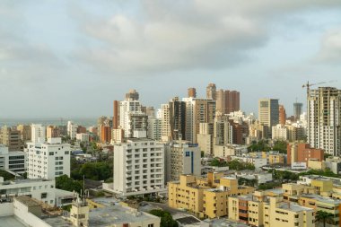 Barranquilla, Atlantico, Kolombiya. 12 Haziran 2019: Güzel güneşli bir günün güzel manzarası