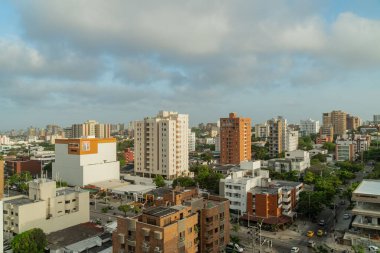 Barranquilla, Atlantico, Kolombiya. 12 Haziran 2019: Güzel güneşli bir günün güzel manzarası