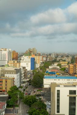 Barranquilla, Atlantico, Kolombiya. 12 Haziran 2019: Güzel güneşli bir günün güzel manzarası