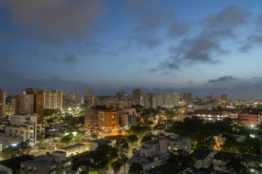 Barranquilla, Atlantico, Kolombiya. 12 Haziran 2019: Güzel güneşli bir günün güzel manzarası