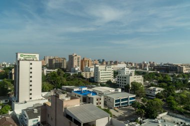 Barranquilla, Atlantico, Kolombiya. 12 Haziran 2019: Güzel güneşli bir günün güzel manzarası