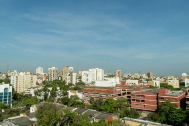 Barranquilla, Atlantico, Kolombiya. 12 Haziran 2019: Güzel güneşli bir günün güzel manzarası