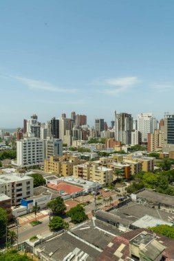 Barranquilla, Atlantico, Kolombiya. 12 Haziran 2019: Güzel güneşli bir günün güzel manzarası