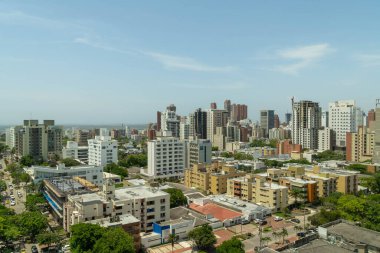 Barranquilla, Atlantico, Kolombiya. 12 Haziran 2019: Güzel güneşli bir günün güzel manzarası