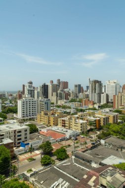 Barranquilla, Atlantico, Kolombiya. 12 Haziran 2019: Güzel güneşli bir günün güzel manzarası