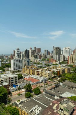 Barranquilla, Atlantico, Kolombiya. 12 Haziran 2019: Güzel güneşli bir günün güzel manzarası