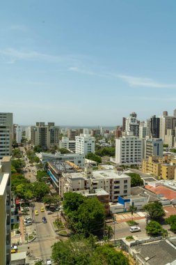 Barranquilla, Atlantico, Kolombiya. 12 Haziran 2019: Güzel güneşli bir günün güzel manzarası