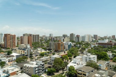 Barranquilla, Atlantico, Kolombiya. 12 Haziran 2019: Güzel güneşli bir günün güzel manzarası