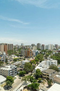 Barranquilla, Atlantico, Kolombiya. 12 Haziran 2019: Güzel güneşli bir günün güzel manzarası