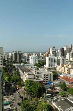 Barranquilla, Atlantico, Kolombiya. 12 Haziran 2019: Güzel güneşli bir günün güzel manzarası