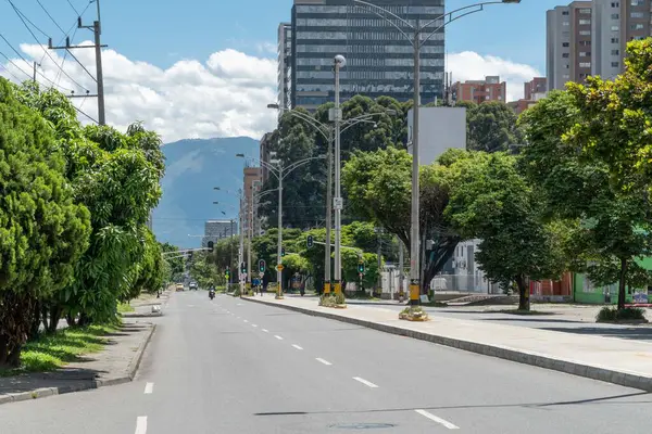 stock image Medellin, Antioquia, Colombia. July 20, 2020: Las Vegas Avenue on a summer day with beautiful sky.