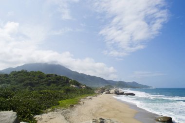Reef Beach; Tayrona Ulusal Parkı, Santa Marta, Magdalena, Kolombiya