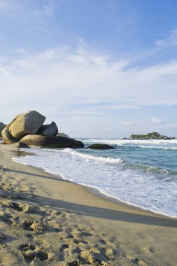Reef Beach; Tayrona Ulusal Parkı, Santa Marta, Magdalena, Kolombiya
