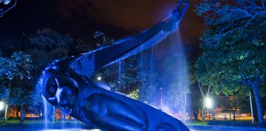 Medellin, Antioquia, Kolombiya. 15 Şubat: Şehir merkezinde yaşam kaynağı.