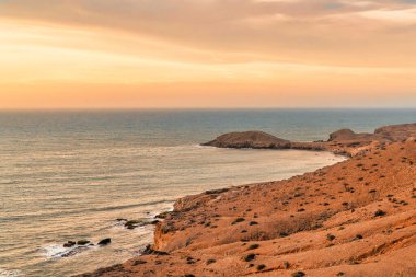 Cabo de la Vela plajında gün batımı, Guajira, Kolombiya.