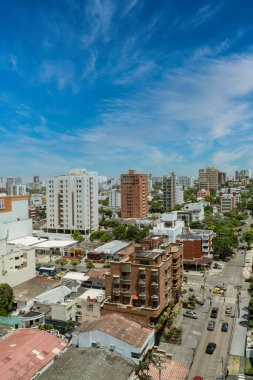 Barranquilla, Atlantico, Kolombiya. 12 Haziran 2019: Güzel güneşli bir günün güzel manzarası