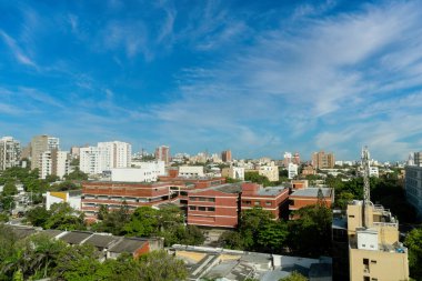 Barranquilla, Atlantico, Kolombiya. 12 Haziran 2019: Güzel güneşli bir günün güzel manzarası