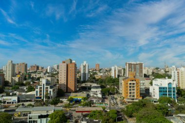 Barranquilla, Atlantico, Kolombiya. 12 Haziran 2019: Güzel güneşli bir günün güzel manzarası