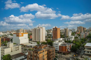 Barranquilla, Atlantico, Colombia. June 12, 2019: Beautiful view of a beautiful sunny day in the city clipart
