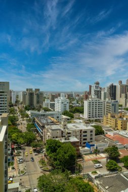 Barranquilla, Atlantico, Kolombiya. 12 Haziran 2019: Güzel güneşli bir günün güzel manzarası