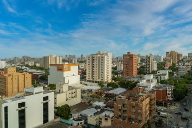 Barranquilla, Atlantico, Kolombiya. 12 Haziran 2019: Güzel güneşli bir günün güzel manzarası