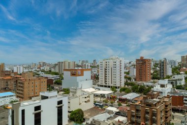 Barranquilla, Atlantico, Kolombiya. 12 Haziran 2019: Güzel güneşli bir günün güzel manzarası