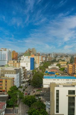 Barranquilla, Atlantico, Kolombiya. 12 Haziran 2019: Güzel güneşli bir günün güzel manzarası