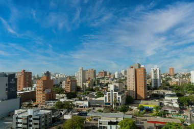 Barranquilla, Atlantico, Kolombiya. 12 Haziran 2019: Güzel güneşli bir günün güzel manzarası