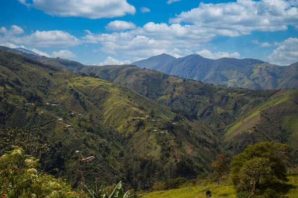 Landscape Via El Toyo-Caas Gordas in Antioquia; Colombia. 