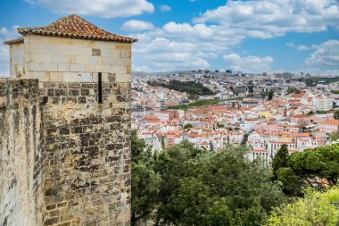 Lisbon, Portugal. April 9, 2022: Castle of So Jorge in Lisbon. clipart