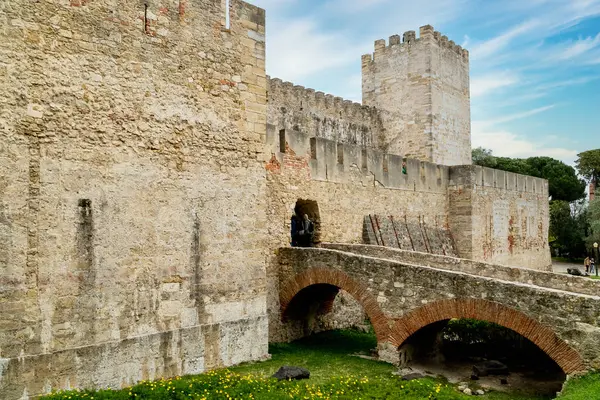 Lisbon, Portugal. April 9, 2022: Castle of So Jorge in Lisbon.