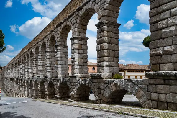 Segovia Espaa Απριλίου 2022 Υδραγωγείο Σεγκόβια Είναι Ρωμαϊκό Υδραγωγείο Που Εικόνα Αρχείου