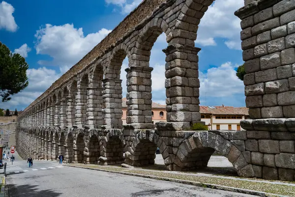 Segovia Espaa Απριλίου 2022 Υδραγωγείο Σεγκόβια Είναι Ρωμαϊκό Υδραγωγείο Που Royalty Free Εικόνες Αρχείου