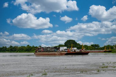 Dynamics of the Magdalena River near the town of Santa Cruz de Mompox. Colombia.  clipart